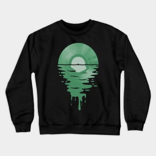 Cool Music Vinyl Retro Green Crewneck Sweatshirt